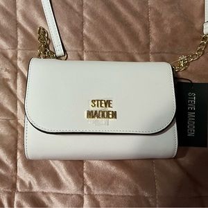 Steve Madden White Crossbody with Gold Hardware | NWT